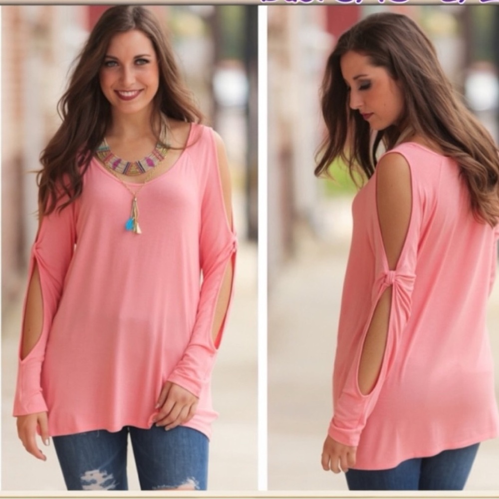 Split Sleeve Tunic, Pink, NEW✔️